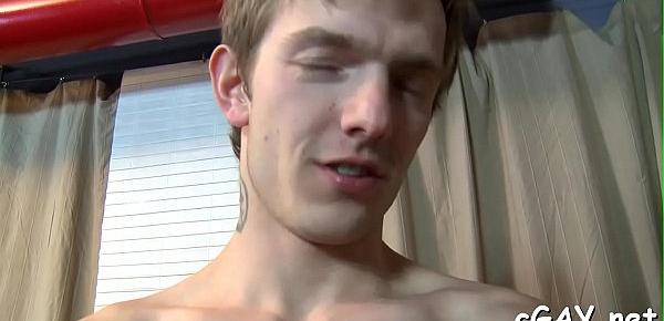  Smutty and delighful facial cumshot for pretty flower lad